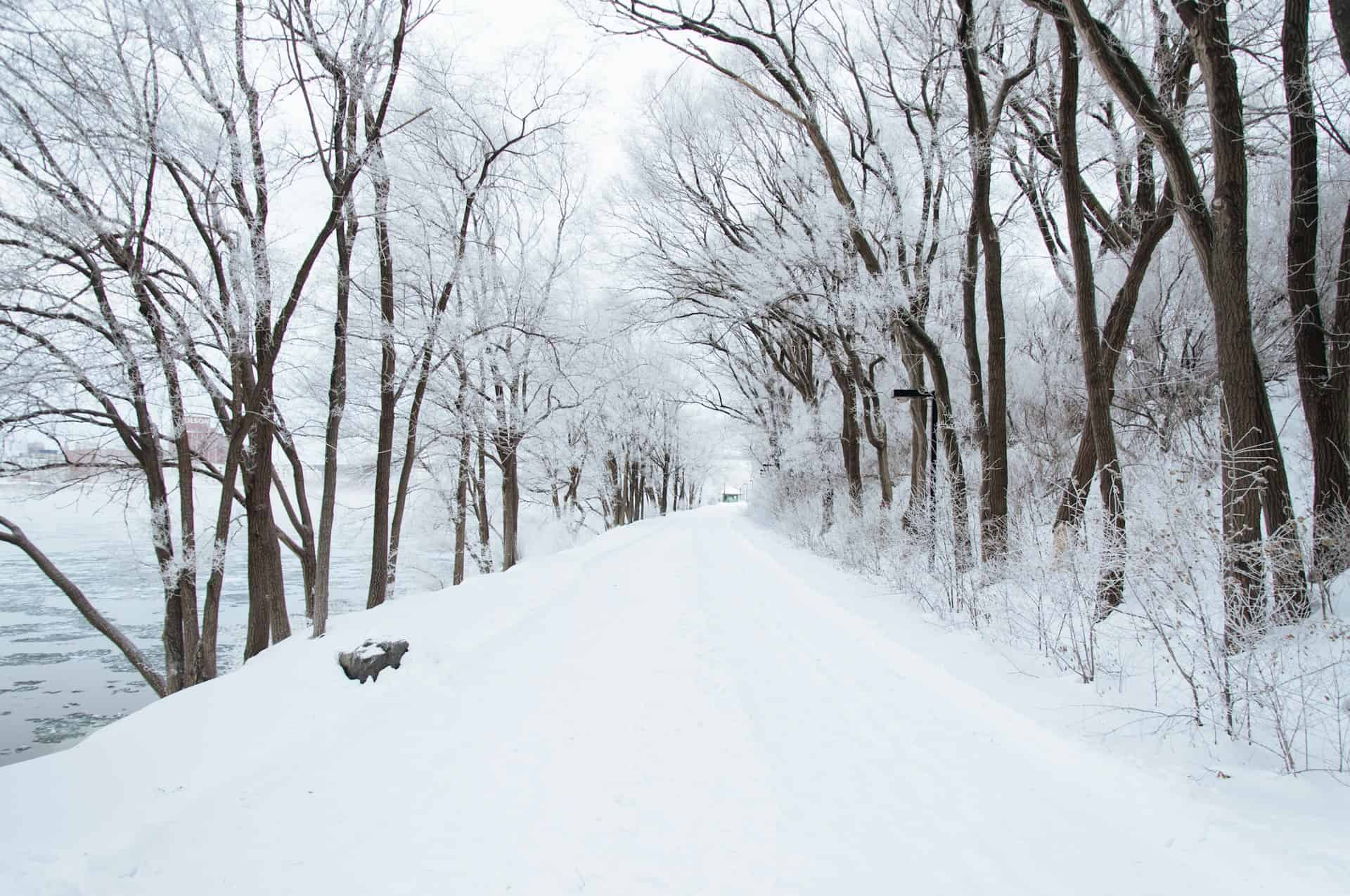 Residential snow removal in snowy Michigan winter